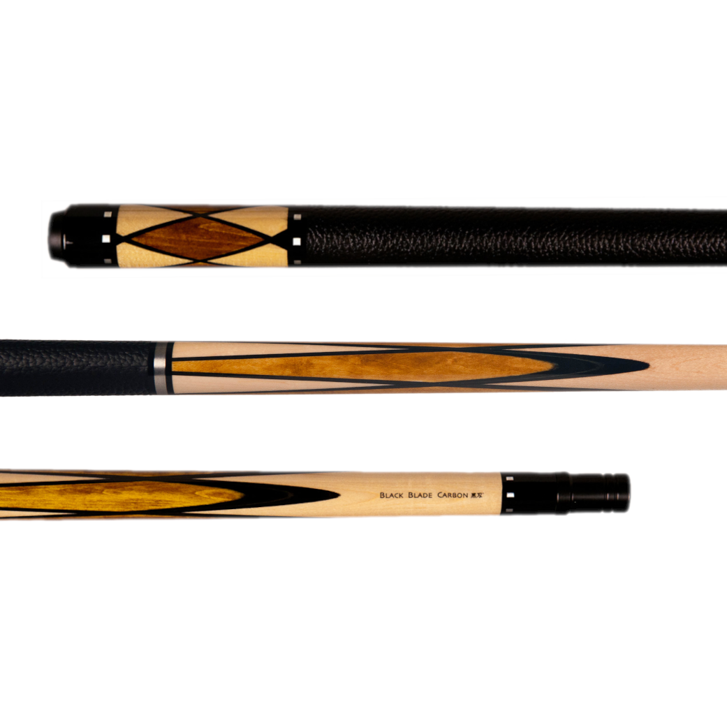 Vapor 21 Oblong Ebony Pine Maple Full Cue Black Blade Carbon vapor-21-oblong-ebony-pine-maple-full-cue-black-blade-carbon